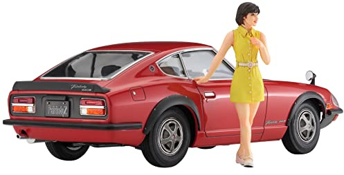 Hasegawa 652339-1/24 Nissan Fairlady 240ZG mit 70er Jahre Frauen-Figur - Maßstab 1:24