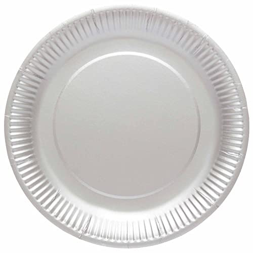 amscan-Assiettes en Carton Gris, 9915400-215-66