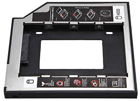 Brightassistant Universal Sata 2Nd HDD Ssd Fest Platten Caddy 9,5 Mm für Cd/DVD-Rom Optischer Schacht für HDD Sataii Sdd Fest Platten Halterung
