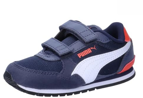 PUMA Unisex Baby ST Runner v3 Mesh V Inf Sneaker, Peacoat White Red, 21 EU