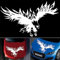 Autoaufkleber 3D Adler, Lustige Cartoon Tier Adler PVC Sticker Motorhaube Aufkleber Wasserdicht Auto DIY Aufkleber selbstklebend Vinyl Adler Aufkleber für Auto Styling Dekoration Aufkleber,Weiß