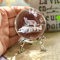 HDCRYSTALGIFTS 60 mm Wolfskugel mit Ständer, 3D-Lasergravur, dekorative Glaskugel, Briefbeschwerer (transparent)