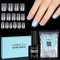 TOMICCA 150Pcs Coffin Nail Tips & Glue Kit - 4-in-1 Base Gel for Easy Extensions | Salon-Grade Acrylic Set, 15 Sizes