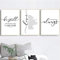 MHLCMG Leinwand Malerei Christliche Bibel Schrift Zitat Bilder Wandkunst Schwarz Weiß Poster Kunstdruck Bild Wand Wohnzimmer Schlafzimmer Dekor Kein Rahmen (3X60X80CM)