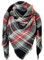 DELEY Retro Damen Tartan Schal weicher karierter karierter Schal Wickelschal Decke Schals Schwarz und Grün