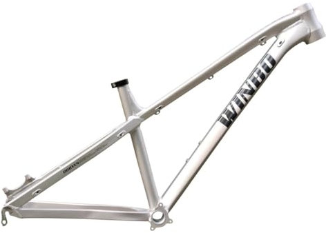 AM Hardtail Mountainbike Rahmen 26er 27.5er Dirt Jump Fahrrad Rahmen 16'' Scheibenbremse Rahmen Aluminium-Legierung QR 135mm Mit Steuersatz Und Sattelstützenklemme(Silver)