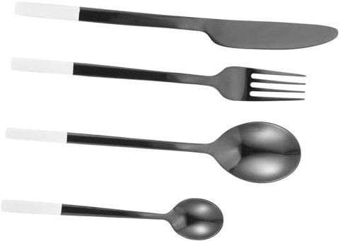 CRILSTYLEO Set Di Posate in Acciaio Inossidabile Cucchiaio Forchetta Kit Di Stoviglie Per Cucina Campeggio Occidentale