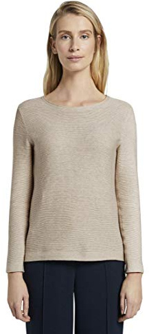 TOM TAILOR Damen Strickpullover aus Bio-Baumwolle Pullover, 16427-bordeaux red, S