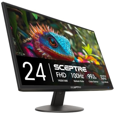 Sceptre New 24-inch Gaming Monitor 100Hz HDMI x2 Build-in Speakers 2025