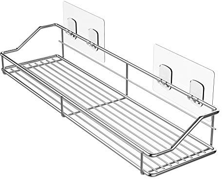 OriwarE Serviteurs de Douche Panier Étagère Organisateur de Salle de Bain Cuisine Spice Rack Acier Inoxydable SUS304 - Sans Perçage