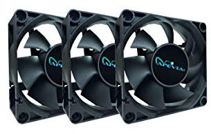 Apevia 70mm x 70mm x25mm Black Case Fan W/4PIN Molex + 3PIN Motherboard Adapter CF7025S-3 (3 Pk)