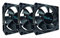 Apevia 70mm x 70mm x25mm Black Case Fan W/4PIN Molex + 3PIN Motherboard Adapter CF7025S-3 (3 Pk)