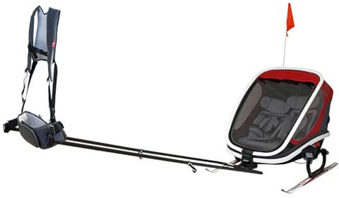 Hamax - Kit Ski pour Remorque Outback/Outback One - Compatible Modèles Post-2016 - Montage Facile - Skis Madshus Renforcés - Harnais Ergonomique Ajustable - pour Aventures Hivernales Inoubliables