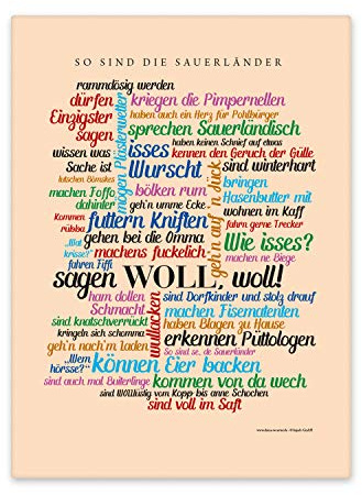 Deine Wörter Leinwand So sind die Sauerländer - Keilrahmen 30x40 cm