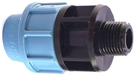 Raccordo riduttore a compressione, 3/4 maschio x 20 mm, in plastica PE MDPE per tubo dell'acqua