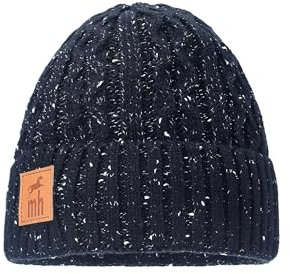 mh michael heinen Damen Strickmütze, Beanie, Fleece Fütterung, wasserabweisend, dehnbar dunkelgrau OS