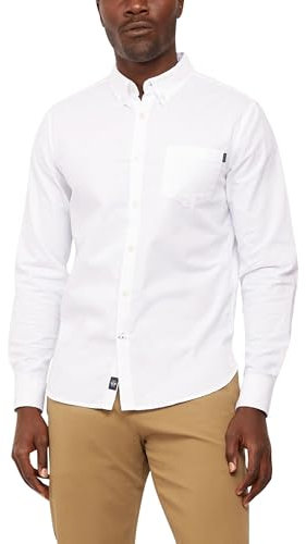 Dockers STRETCH OXFORD SHIRT, Camisa Hombre, Paper White, XL