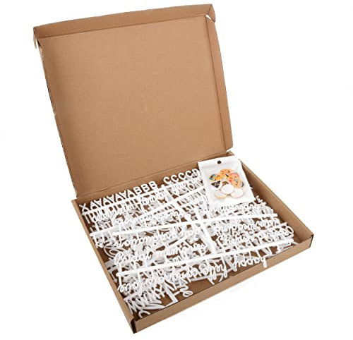 ewtshop® Letterboard-Erweiterungsset, vielteiliges Zusatzset mit Buchstaben, Zahlen und Symbolen, Emoticons und englischen Wörtern