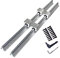 GooEquip 2 Stück Linearschiene SBR12 1500 mm Linearlager-Gleitset mit 2 Linearführungswellen und 4 SBR12UU Lagerblöcken, Führungsschienenset für Drehmaschinen(SBR12-1500mm)