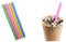 Wild Monk Compostable Bubble Tea Straws - 1.2x21cm, Biodegradable Plant-based Material, Chunky, Individually Wrapped, Colorful - 50 Pack