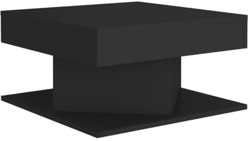vidaXL Couchtisch Beistelltisch Wohnzimmertisch Kaffeetisch Sofatisch Teetisch Tisch Wohnzimmer Wohnzimmermöbel Schwarz 57x57x30cm Holzwerkstoff