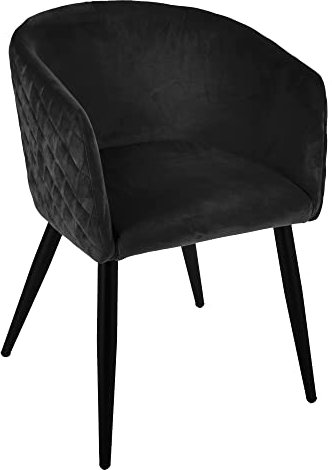 Atmosphera - Sessel Marlo - schwarz - Samt - Schwarz