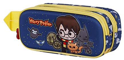 Harry Potter Beasty Friends-3D Doppelfedermäppchen, Blau, 22 x 9,5 cm