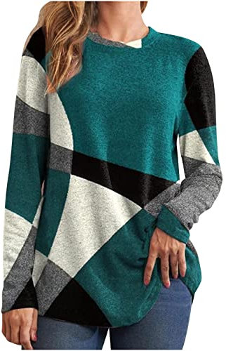 AMhomely Womens Long Sleeve Tops Ladies Lightweight Jumpers Button Front Slit Tunic, X Green, M