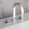 Waterfall Basin Taps, Double Handle 3 Hole Basin Mixer Tap, Brass Waterfall Taps for Bathroom Sink,Chrome