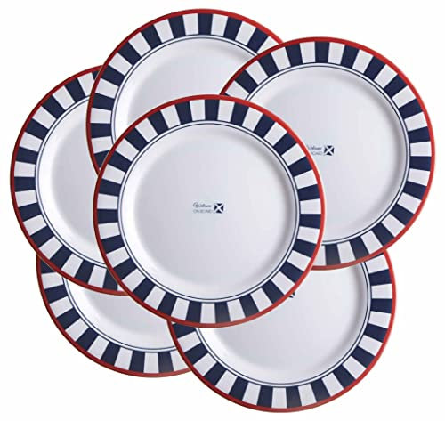 Marine Business Venezia - Piatto piano in melamina, 25 cm, set da 6 pezzi