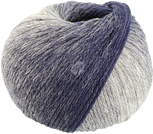 LANA GROSSA Cool Merino Degrade | Leichtes Kettengarn aus klassischer Merinowolle | Handstrickgarn aus 90% Schurwolle (Merino) & 10% Polyamid | 50g Wolle zum Stricken & Häkeln | 150m Garn FB 303