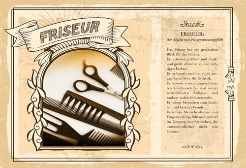 Ontrada Blechschild 12x18cm gewölbt Friseur Stylist geschulten Blick Schild