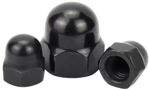 LOEASE 3/10/40 Uds Tuerca ciega de Bellota M3 M4 M5 M6 M8 M10 M12 Tapa de Tuerca de cúpula de Acero al Carbono Negro en Tuercas Tuercas ciegas de Hardware (Color : Carbon Steel, Size : M10(4pcs))