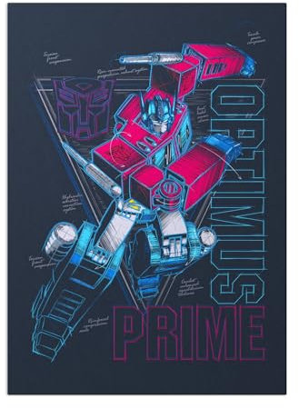 Displate - Poster aus Metal - WALL ART - Transformers - Sketches Optimus Prime - Größe L - 67,5x48cm Matt