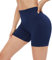Peach Butt Fitness-Leggings, Damen, sexy, Fitnessstudio, Sport, enge Workout-Shorts, Yoga-Shorts, formende Hose, Bauchkontrolle, Navyblue L, L