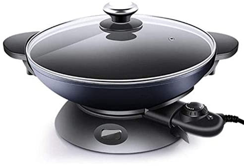 Electric Wok Non Stick with Lid, 32cm, 4.5L Electric Pan, Electric Frying Pan, 5 Adjustable Temperature Controls Cool Touch Handles & Detachable Power Cord – 1360W