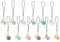 DELORIGIN 12pcs Enamel Sakura Phone Charms, Angel Wing Mobile Phone Straps Colorful Hanging Pendants Flower Landyard Charms for Keychain Mobile Phone Case Car Key Bag Backpack Purse Decoration