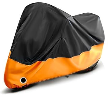 SGGFGBBO Motorbike Cover, For KTM RC 125 200 390 Duke 690 SMC 950 990 Adventure Thicker Motorcycle Large Waterproof Outdoor Moped UV & Wind Resistant, Anti-Scratch,245 * 105 * 125CM