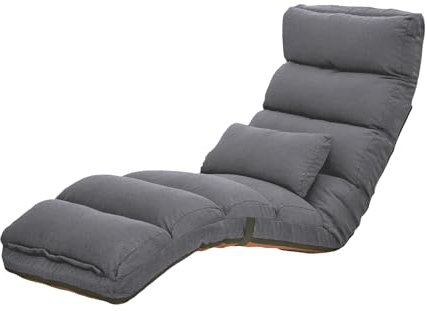 HTI living Liegesessel Maribel Velvet Relaxliege Bodensessel Grau