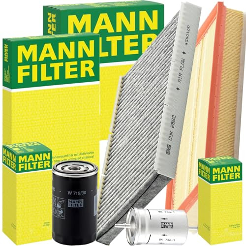 Mann-Filter Inspektionspaket | C37153/1 (LX1835)+CUK2862 (LAK63)+W719/30+WK730/1 passend für Golf 4 Bora 1J Octavia 1U TT 8N