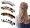 4 PCS French Hair Barrettes, Tortoise Shell Celluloid Hair Barrettes, Rectangular Long Skinny Hair Clasps, Hair Clips with Automatic Clamp for Women, Vintage Elegant Hair Grips, Springs Hair Slides
