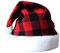 Christmas Hat Black Red Polyester Cotton Hat Ohrenklappen Kinder (Red, One Size)