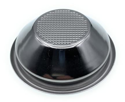 54mm 1 Cup Single Wall Filter Basket - Non-Pressurized Stainless Steel, Metal Portafilter Container - Reusable, Washable - Compatible with Breville Espresso Machines - 7/10g (Single Wall - 1 Cup)
