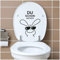 Deko Aufkleber WC Deckel Toilettendeckel Bad Badezimmer Klo Funsticker Toilettensitz Klodeckel lustiger Spruch selbstklebend (K153-13 Du schon wieder Hase)