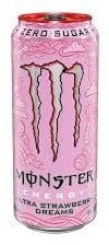 Monster Energy Ultra Strawberry Dreams Energy Drink 500ml Cans (Pack Of 12 Cans x 500ml)
