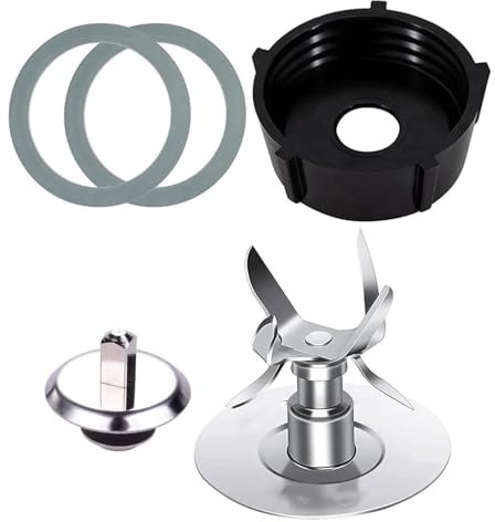 Juego de repuesto para batidoras, cabezal de corte de 4 puntos y junta de sellado, base de taza adecuada para mezclar de manera eficiente