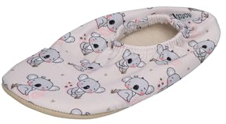 Slipstop Kinder Hausschuhe Badeschuhe BLISSFUL Koalas hellrosa, Größe:24/26 EU