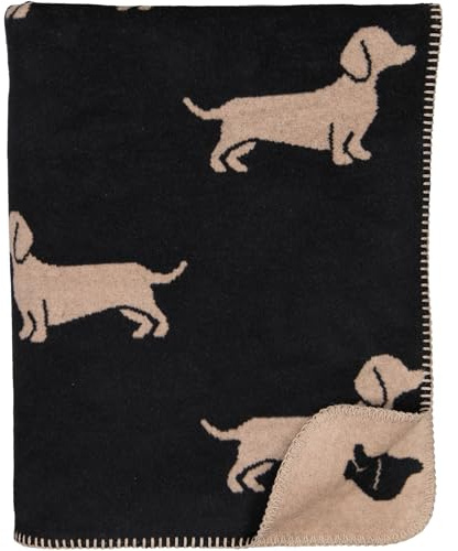 Cawö Wohndecken WE Love Dogs 62460 schwarz/beige - 93