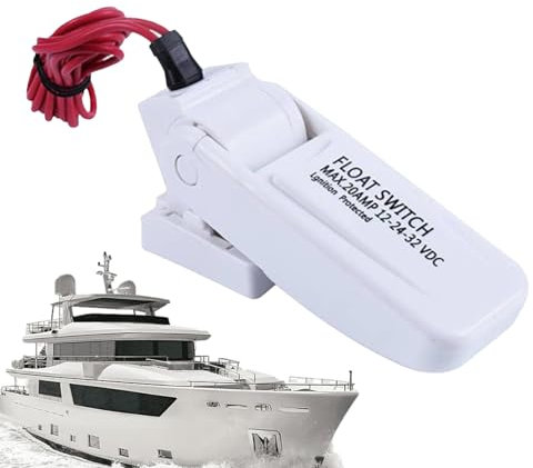 Interruptor De Flotador De Bomba De Automática De 12V: Botón De Bomba De Impermeable, Interruptor De Servicio Pesado Sin Mercurio, 20a Máximo, Protegido Por Encendido, Resistente A La