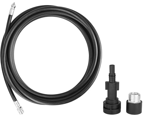 Güde Rohrreinigungsschlauch 15 m (150 bar max. Reinigungsdruck, 360° Rohrreinigung, 60 °C max. Wassertemperatur, 1 cm Schlauchdurchmesser, 15 m Schlauchlänge, inkl. (M22) Bajonett- und Gewindeadapter)